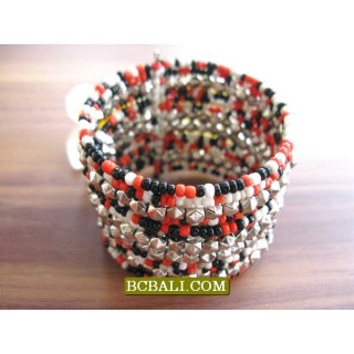 Bali Beads Cuff Bracelets Free Shipping Package